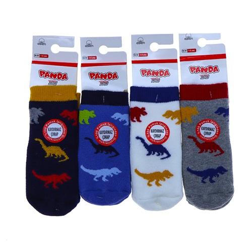 Panda P07 Erkek Çocuk Kaydırmaz Abs Tabanlı Desenli Yıkamalı Havlu Soket Çorap