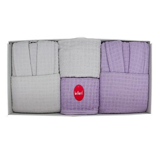 Baktıroğlu Çift Kişilik Bornoz Takımı 6 Lı Set