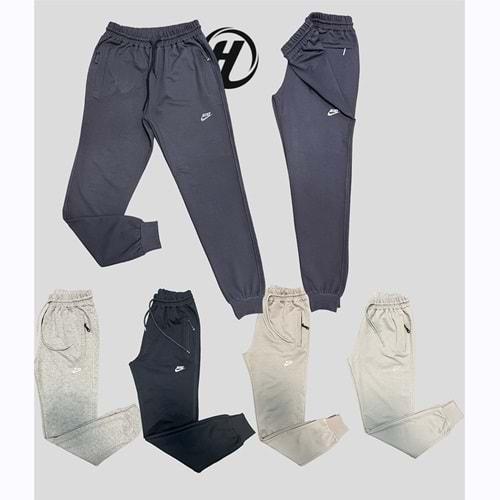 Helen Tekstil 5200 Erkek Kompak Nıke Bas Dar Paça Ribanalı Eşofman Alt S-2XL