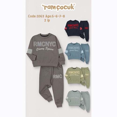 Ram 1063 Erkek Çocuk Rmcnyc Nakışlı Penye Takım 5-8 Yaş