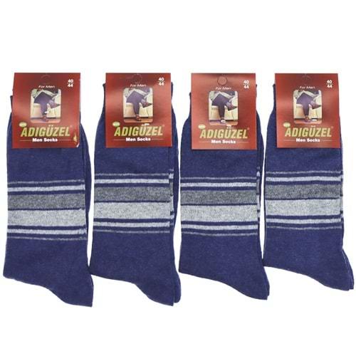 Adıgüzel 0856 Erkek Çemberli Likralı Penye Soket Çorap