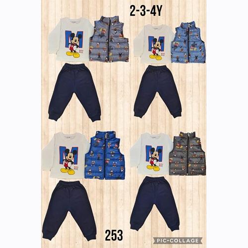 Çuf Çuf 253 Erkek Çocuk Mickey Dijital Yelekli Takım 2-4 Yaş