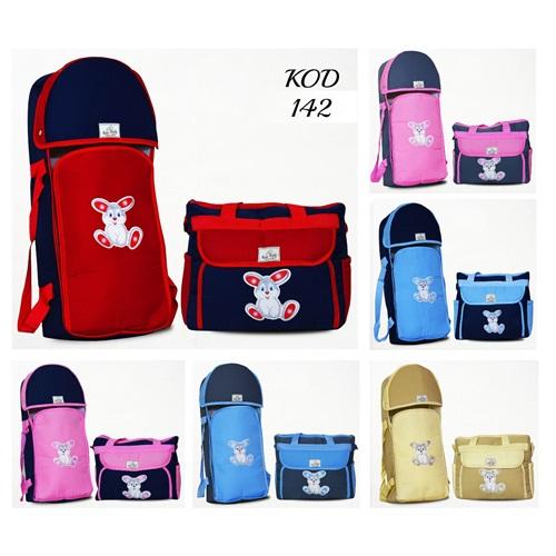 Rain Baby Mikro Tavşanlı 2 li Lüx Bebe Taşıma Ve Malzeme Çantası