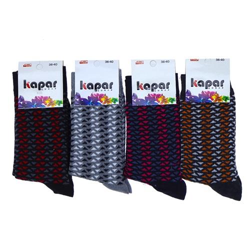 Kapar 5889 Bayan Mevsimlik Desenli Soket Çorap