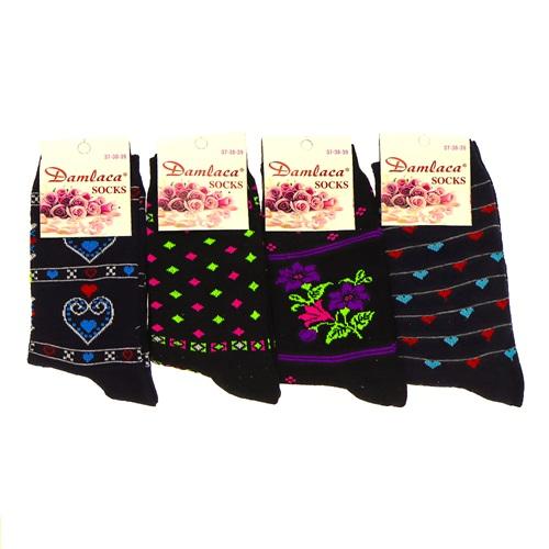 Damlaca 9428 Bayan Likralı Desenli Mevsimlik Çorap