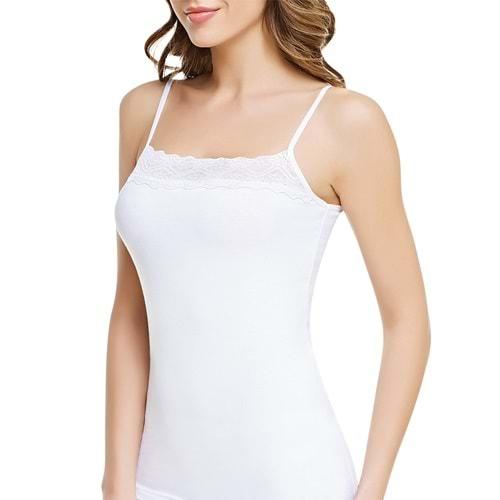 Tutku 0175 Bayan Elastan İnce Dantelli Atlet