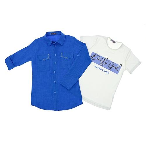 Güldür 9204 Kız Çocuk Airobin Keten Cep Kapağı Taşlı 2 Li Takım 13-16 Yaş