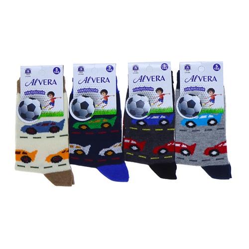 Alvera 3172 Erkek Çocuk Dikişsiz Desenli Mevsimlik Soket Çorap