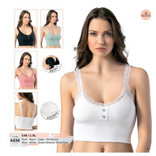 Kota 6434 Bayan Kaşkorse Sur Dantelli Pedli Krop