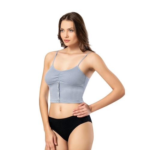 Kota 6441 Bayan Raporlu İp Askılı Modelli Pedli Krop