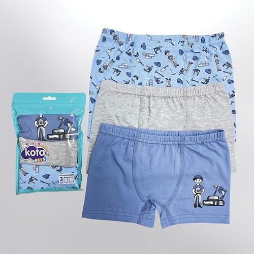 Kota Kids 1023 Erkek Çocuk 3 Lü Baskılı Boxer Külot