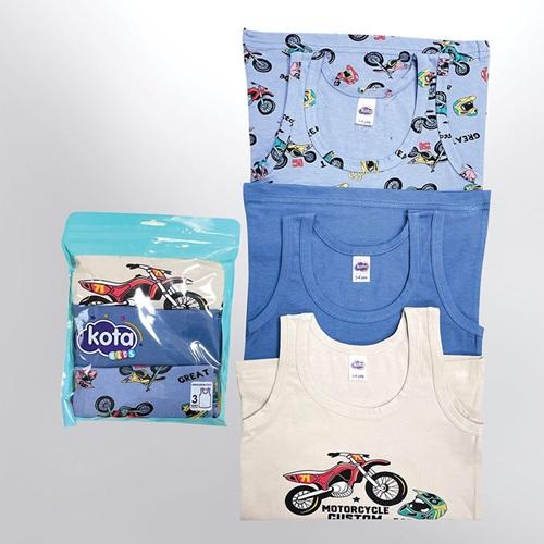 Kota Kids 1024 Erkek Çocuk 3 Lü Baskılı Atlet