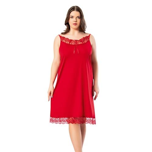 Kota 6212 Bayan Battal Penye Dantelli Gecelik