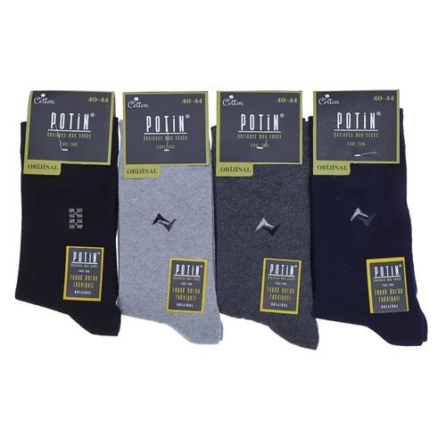 Potin Business 0536 Erkek Likralı Desenli Mevsimlik Soket Çorap