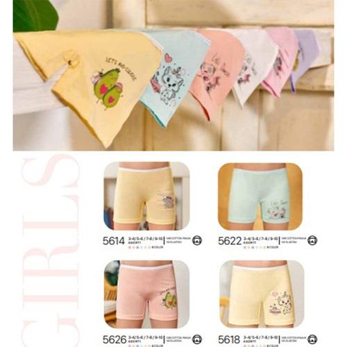Berrak 5622 Kız Çocuk Desenli Penye Boxer