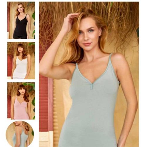 Berrak 2023 Bayan Saten Askılı İp Askılı Atlet M-XL