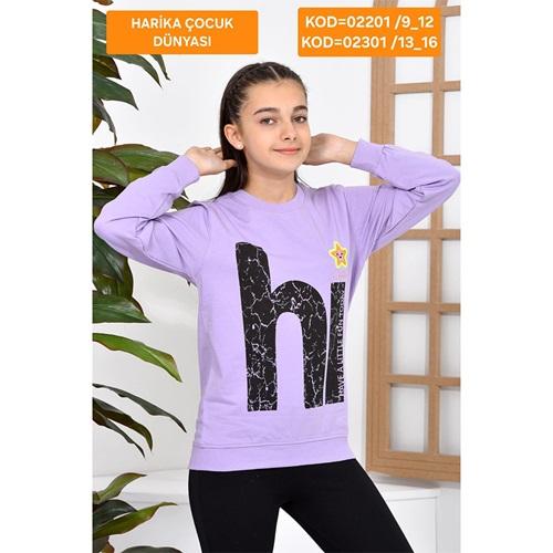 Harika Çocuk 02301 Kız Çocuk Yıldız Nak 2 İp Sweat 13-16 Yaş