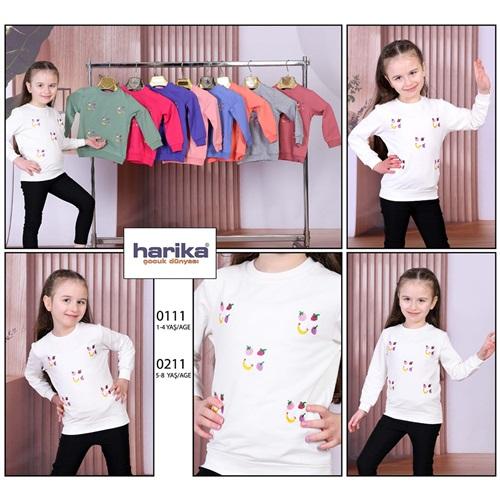 Harika Çocuk 0211 Kız Çocuk Meyve Nak 2 İp Sweat 5-8 Yaş