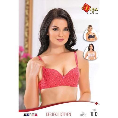 Billiza 1013 Bayan Silikonlu Süngerli Empirme Dolu Destekli Sütyen