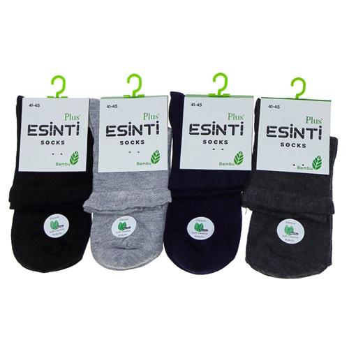 Esinti 8706 Erkek Bambu Likralı Orta Konç Patik Çorap
