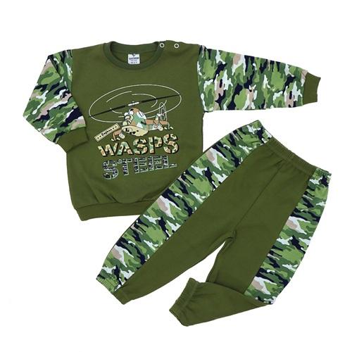 Çağkon 2012 Erkek Çocuk Kamuflaj Helikopter Baskılı Takım 2 Yaş
