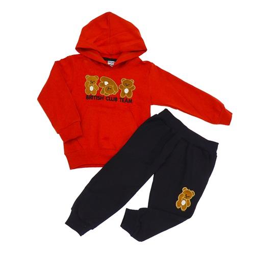 Mini Club 310 Erkek Çocuk Kapşonlu Brıtısh Club Team Ayıcık Nakışlı 2 İp Takım 3-6 Yaş
