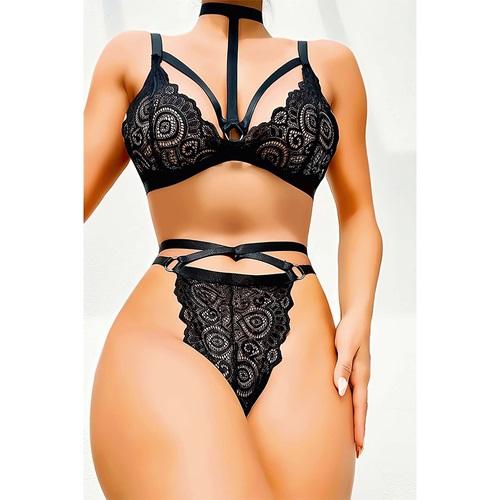 Jesıca Bella E-00114 Bayan Dantelli Fantazi Takım Gecelik