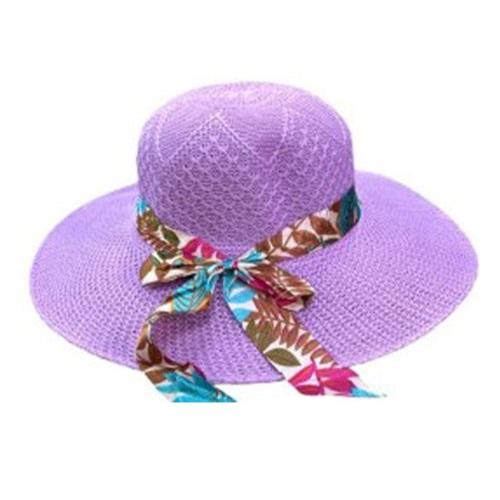 Hertex 10 Bayan Nakışlı Kurdelalı Hasır Şapka