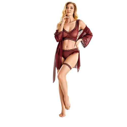 Lily Bicnca 9113 Bayan 3 Lü Fantazi Takım Gecelik