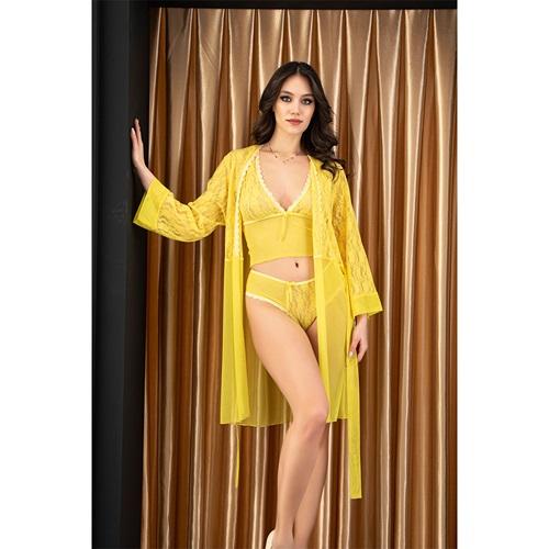 Lily Bicnca 9030 Bayan 3 Lü Fantazi Takım Gecelik