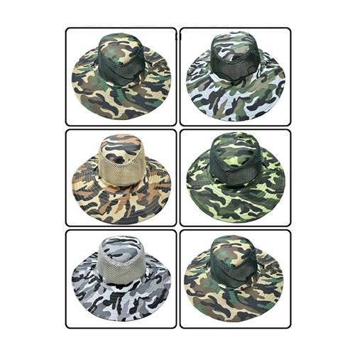 Hertex 14 Erkek Fileli Kamuflaj Safari Şapka