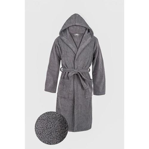 Kaya Tekstil Tekli Rink Pamuklu Kapşonlu Bornoz