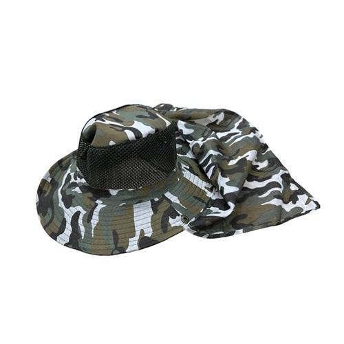 Hertex 14-1 Erkek Kamuflaj Ense Korumalı Safari Şapka