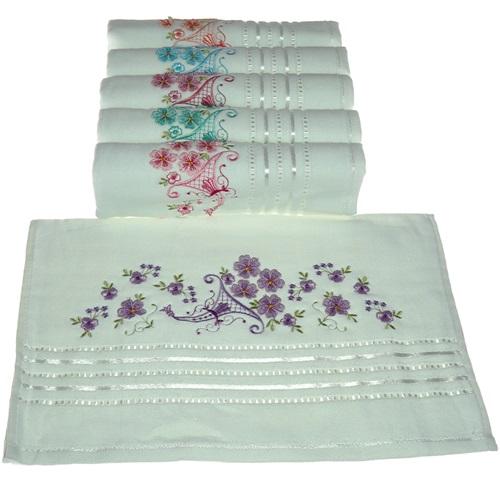 Şelale 125 Kadife 3 Boyutlu 12 Li Lüx El Yüz Havlusu 50x90cm