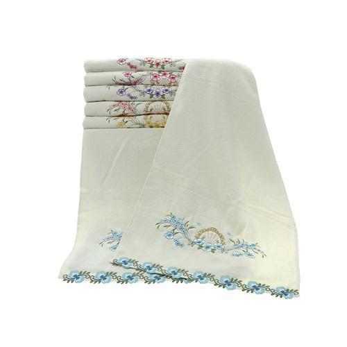 Murat Kadife Dalgalı Nakışlı Çantalı El Yüz Havlusu 50x90 cm