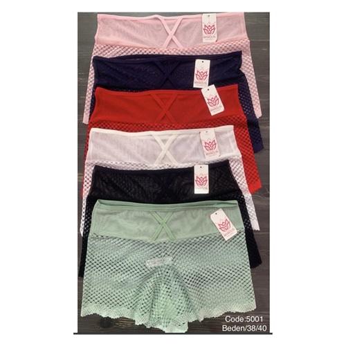 Manolya Secret 5001 Bayan Dantelli Külot Şort M