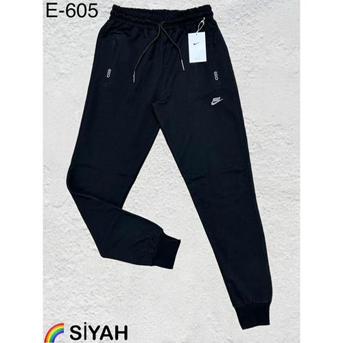 Atrax E-605 Erkek Kompak Penye Nıke Baskılı Paça Ribanalı Eşofman Alt S-XXL