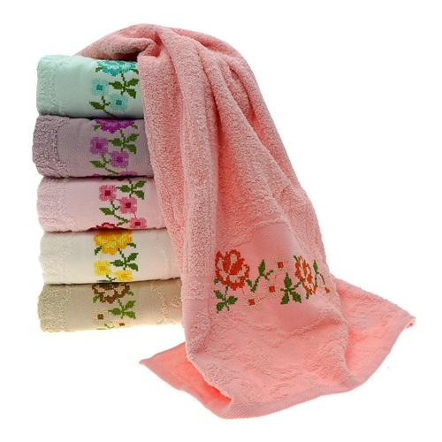 Hasgül Towel 6 Lı Bukle Etamin Nakışlı Kutulu El Yüz Havlusu 50x90cm