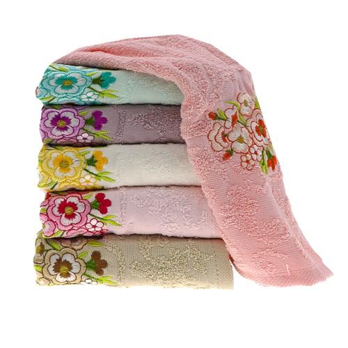 Hasgül Towel 6 Lı Bukle Nakışlı Renkli Kutulu Mutfak Havlusu 30x50cm
