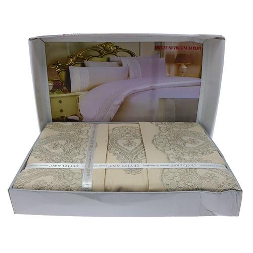 Çeyizland Firuze 6 Parça Çift Kişilik Nevresim Takımı 200x230cm