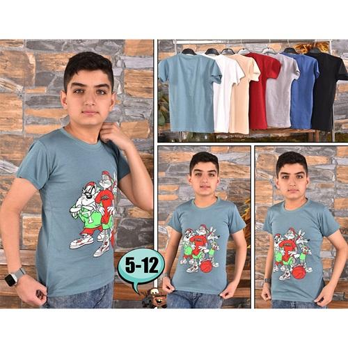 Kardeşler-Erkek Çocuk Çizgi Karakter Baskılı Sweat Tişört 5-8 Yaş