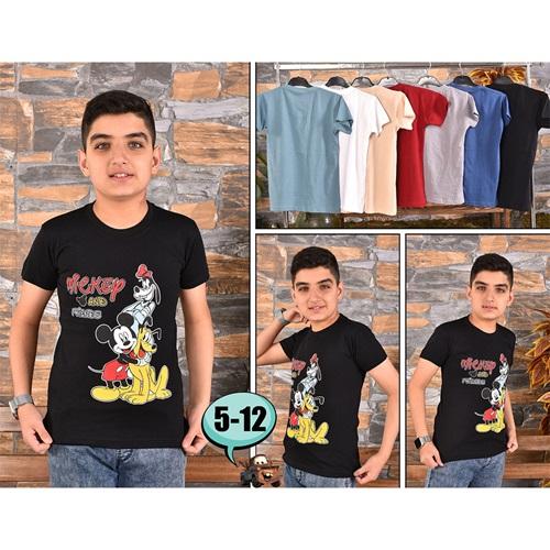 Kardeşler-Erkek Çocuk Mickey And Friends Baskılı Sweat Tişört 5-8 Yaş