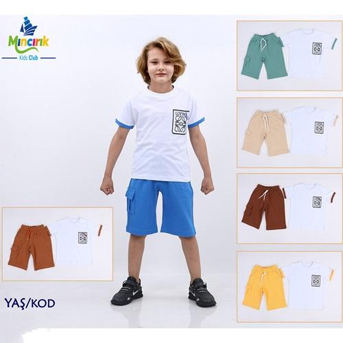 Keskinler Kids 1780 Erkek Çocuk Loewe Bas 2 İp Şortlu Takım 6-12 Yaş