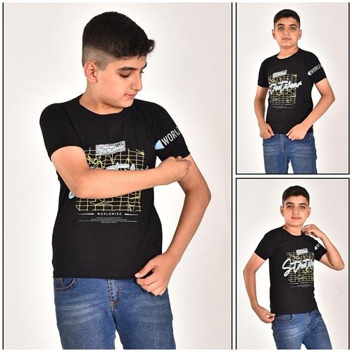 Kardeşler-Erkek Çocuk Streetule Baskılı Penye Sweat Tişört 9-12 Yaş