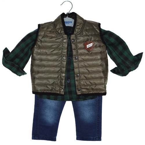 545 Kapitone Gömlek Takım 1-3 Yaş