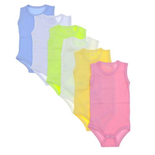 Lüxeline 6066 Çocuk Penye Düz Sıfır Kol Çıtçıtlı Badi 3-4-5 Yaş