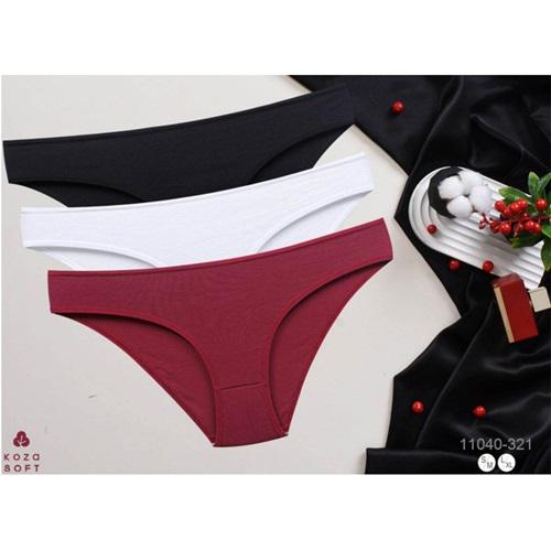 Koza Soft 11040-321 Bayan Penye Raporlu 3 Lü Slip Bikini