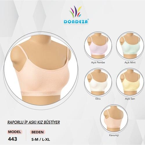 Deza Lüx 443 Kız Çocuk Raporlu İp Askı Büstiyer