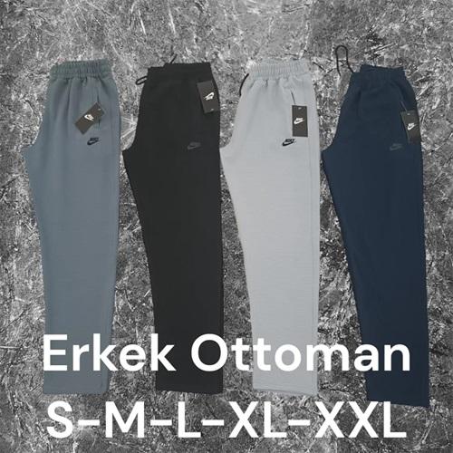 Baran Erkek Ottoman Nıke Baskılı Düz Paça Eşofman Alt S-XXL