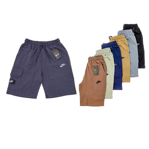 Helen Tekstil 6672 Erkek Kompak Nıke Nakışlı Kargo Cepli Şort S-XXL